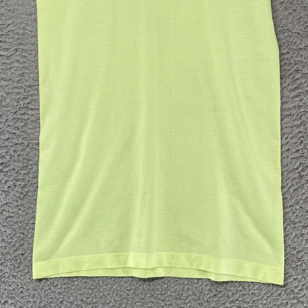Lululemon Swiftly Tech Shirt Womens 4 Yellow Short Sleeve Running Top Hip Length